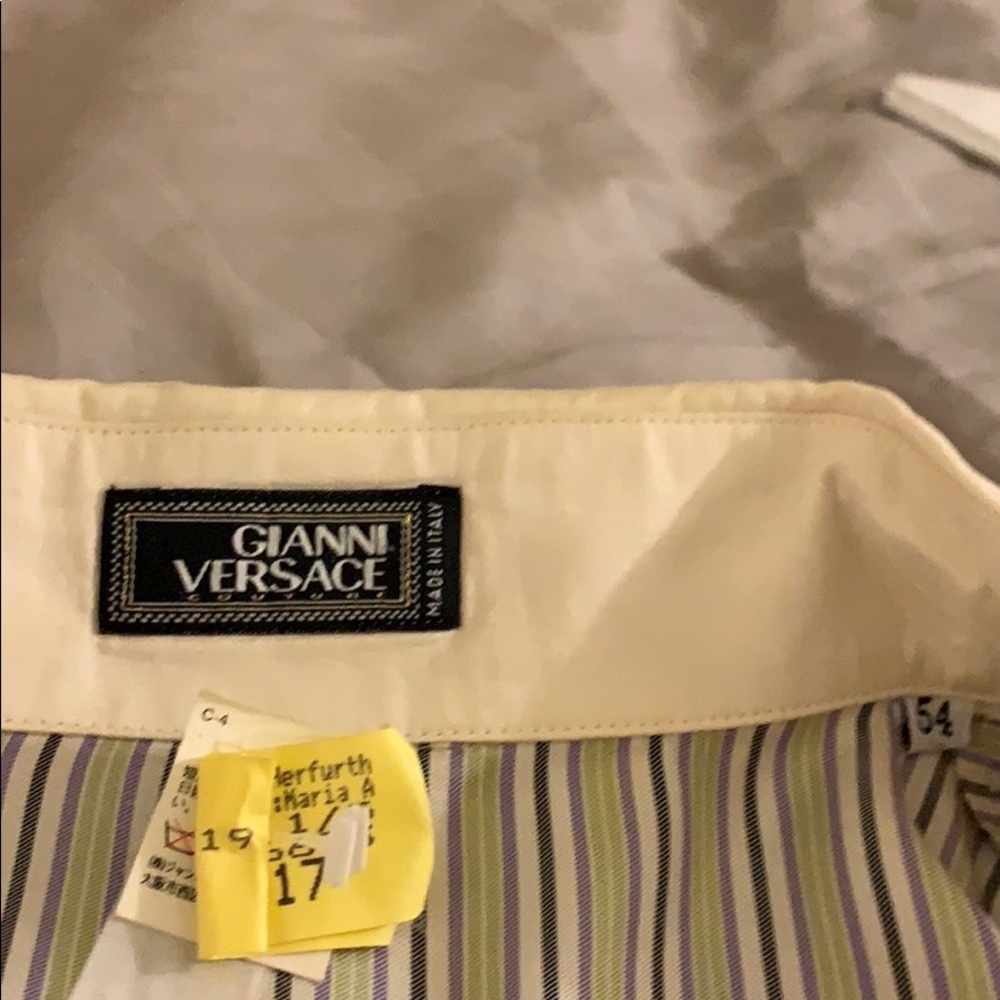 Vintage Versace multi-stripe silk shirt  54 17